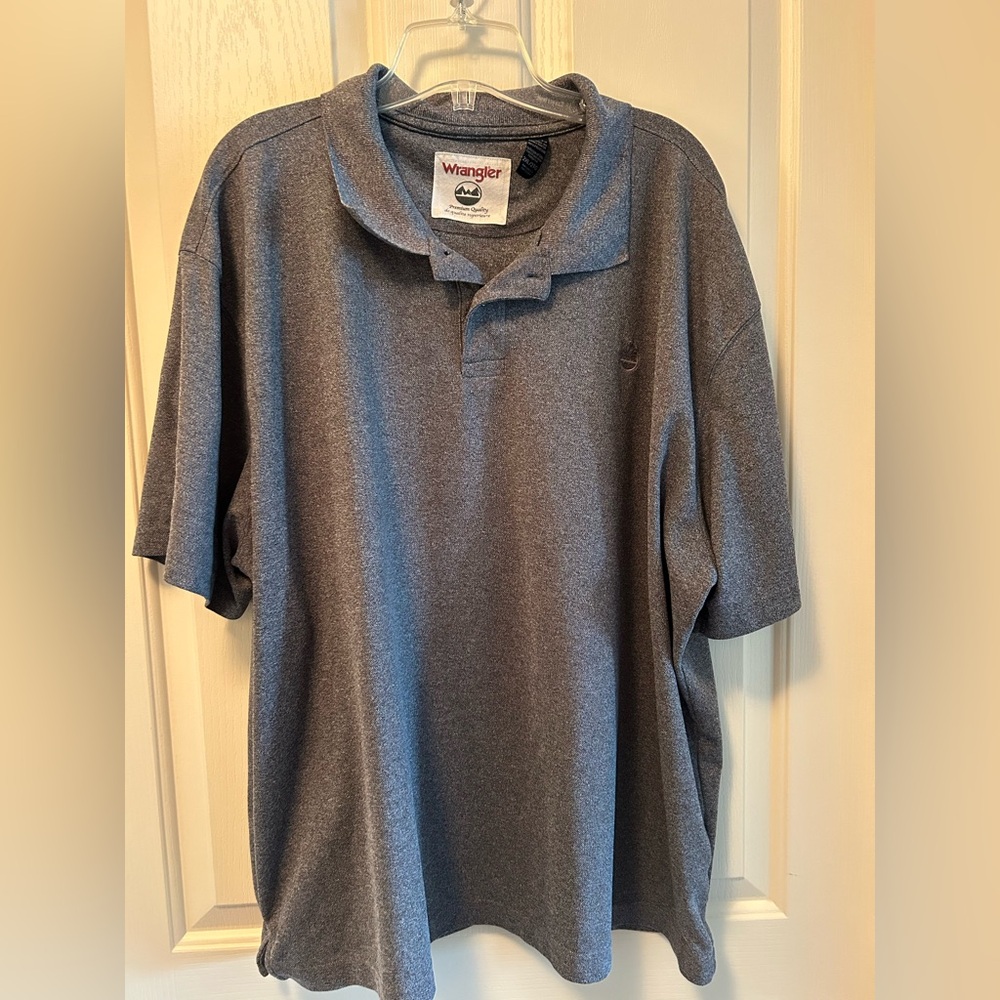 Wrangler Gray Polo Shirt Casual Cotton Blend